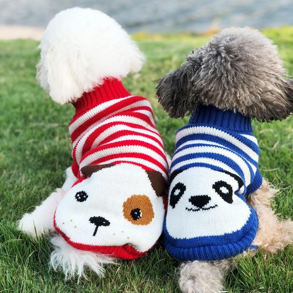 Winter Cartoon Clothes Warm Knitted Christmas Sweater Style For Small Dogs, Cats