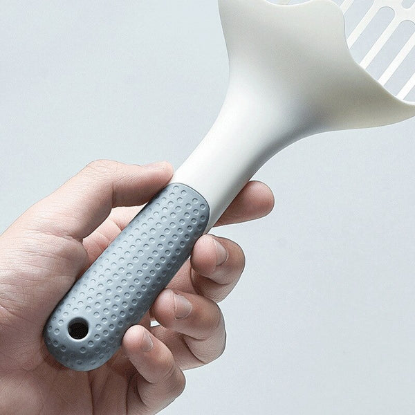 Litter Box Scooper Plastic Shovel Tool with Rubber Grip