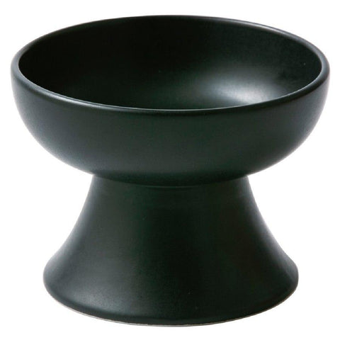 Pet Ceramic High Bowl for Cats Food Water Bowls Black Color
