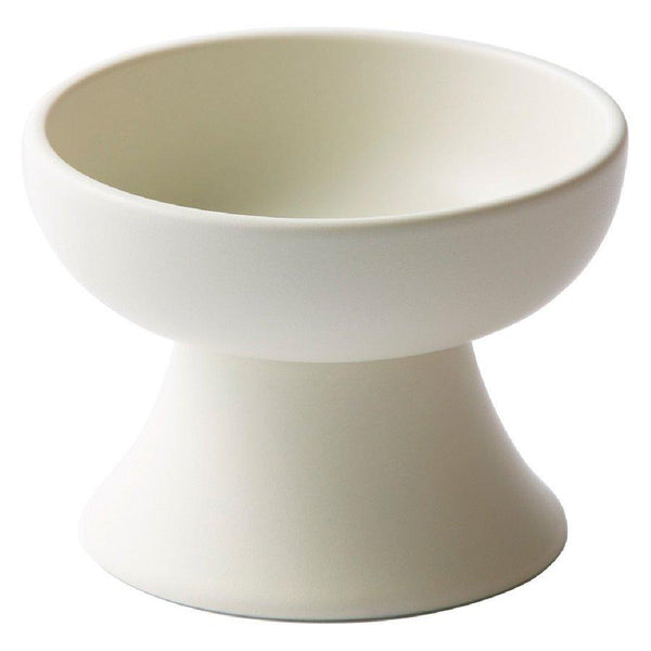 Pet Ceramic High Bowl for Cats Food Water Bowls White Color