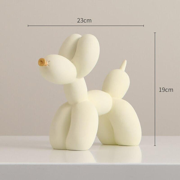 Balloon Poodle Figurine - Beige Color