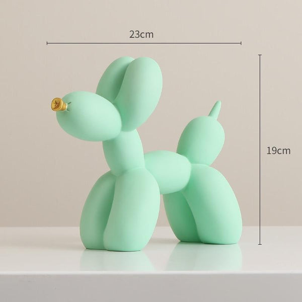 Balloon Poodle Figurine - Green Color