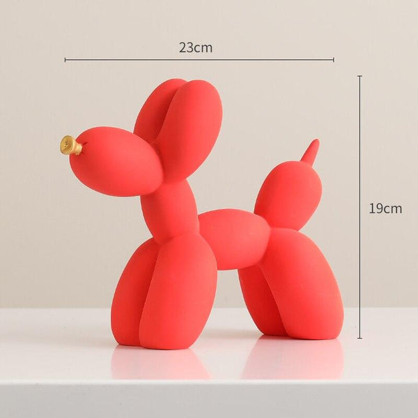 Balloon Poodle Figurine - Red Color