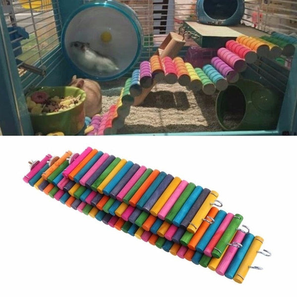 Colorful Brige Exercise Ladder for Birds Parrot Hamsters Climbing Toys