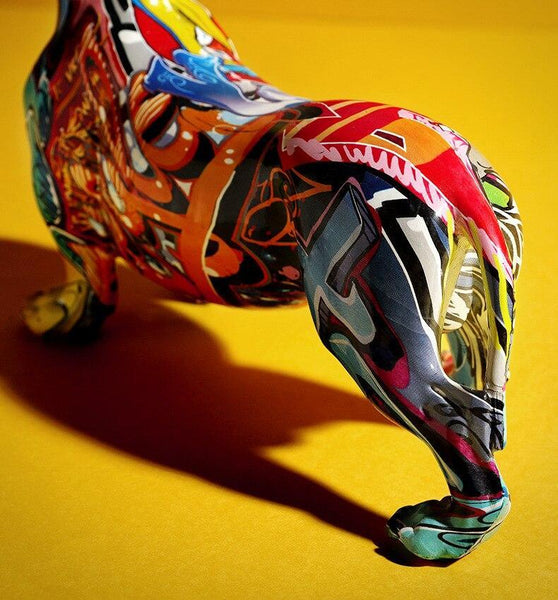 Colorful Dachshund Figurine