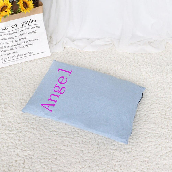 Custom Name Printed Bed Mat Personalized Pet Sleeping Pads - Blue Color