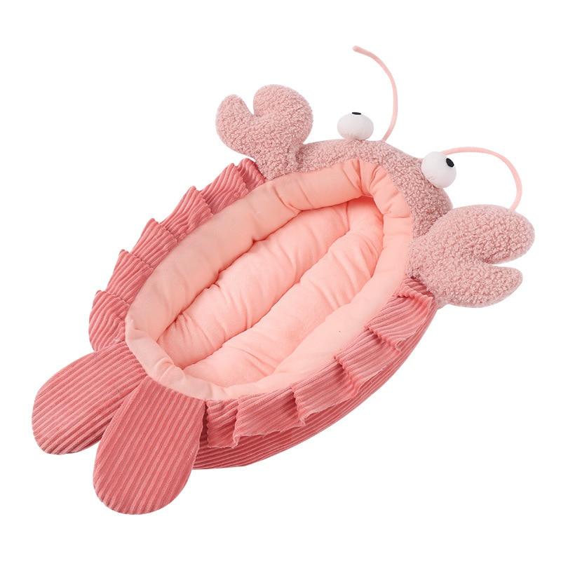 Cute Lobster Bed House Medium Size Pet Beds Soft Warm Cuddle Bed for Cats, Dogs