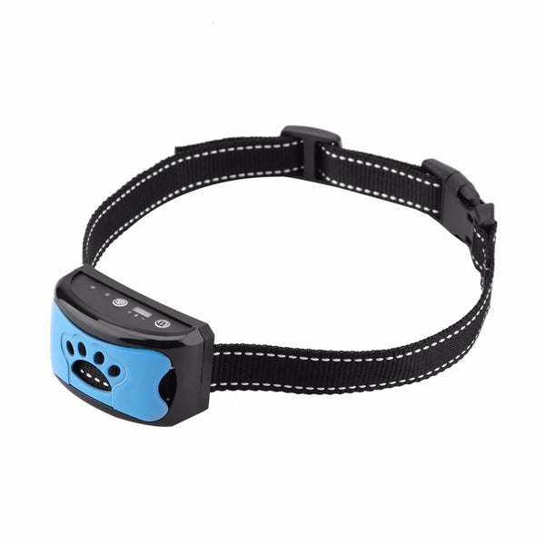 Dog Ultrasonic Anti Barking Training Collar Device USB Rechargeable