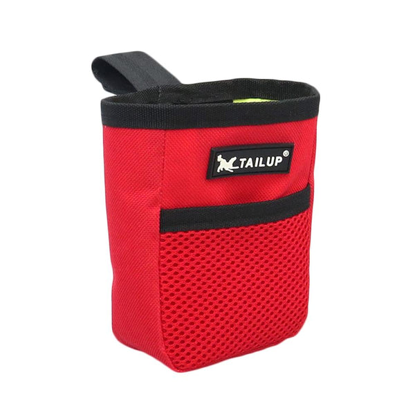 Portable Dog Training Snack, Treat Holder Bag Large Capacity Waist Bag - Red Color