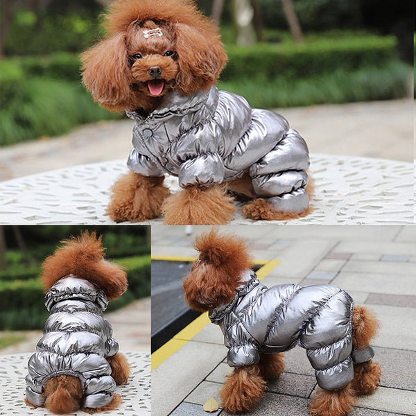 Dogs Designer Retro Jacket Warm Winter Clothes For Puppy