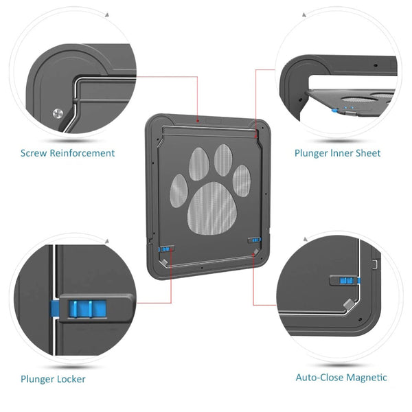 Lockable Magnetic Pet Door Features