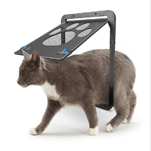 Cat Using Magnetic Pet Door