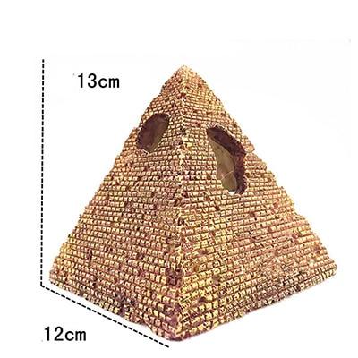 Resin Egyptian Pyramid Cave Ornament Fish Tank Aquarium Decoration