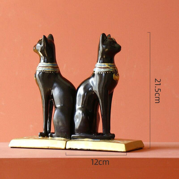 Egyptian Cat Figurine Animal Sculpture Home Office Decoration Statue