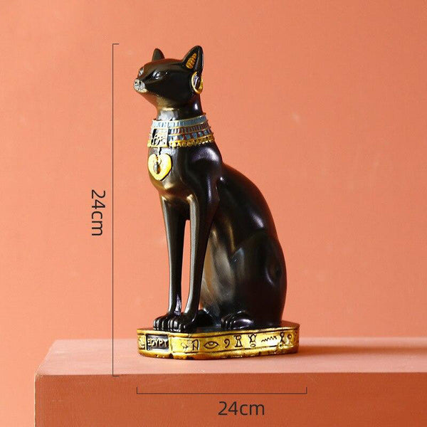 Egyptian Cat Figurine Animal Sculpture Home Office Decoration Statue