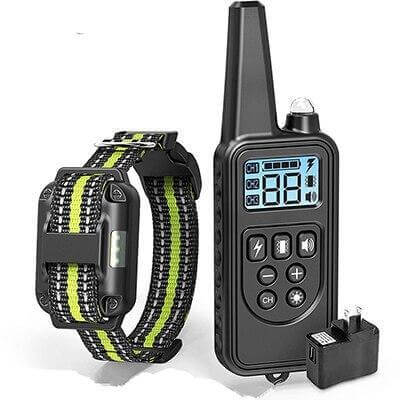 800m Electric Dog Training Collar with LCD Display Remote Waterproof Rechargeable Shock Vibration Sound Trainer