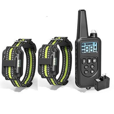 800m Electric Dog Training Collar with LCD Display Remote Waterproof Rechargeable Shock Vibration Sound Trainer
