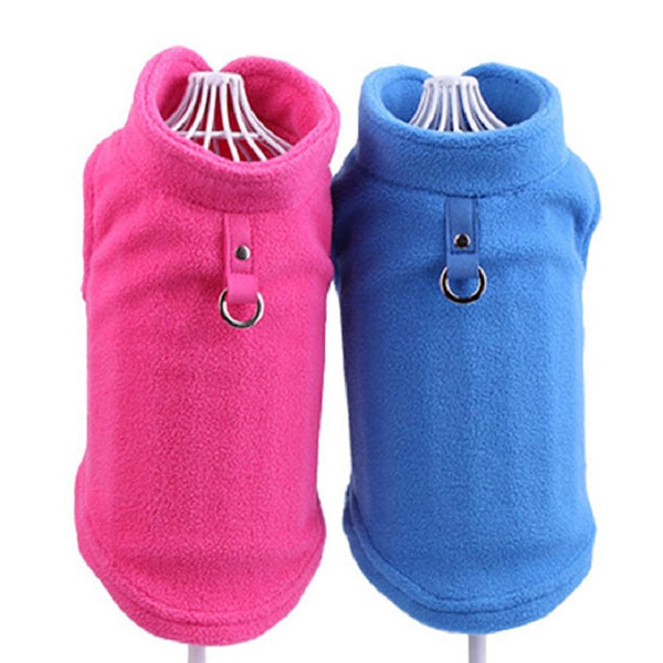 Fleece One Piece Dog Clothes for French Bulldog, Chihuahua