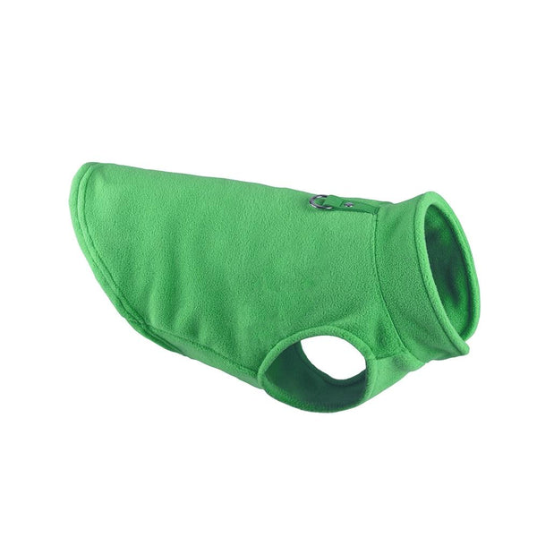 Fleece One Piece Dog Clothes for French Bulldog, Chihuahua - Green Color