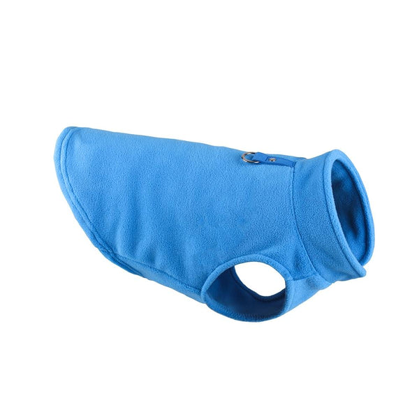 Fleece One Piece Dog Clothes for French Bulldog, Chihuahua - Light Blue Color