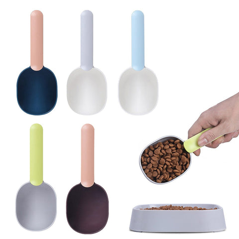 Multifunctional Pet Feeding, Measuring Spoon, Food Portioning Cup, Curved Design