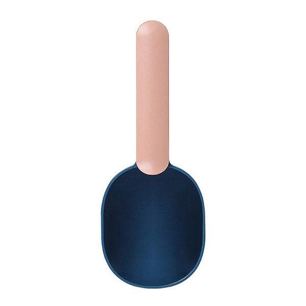 Multifunctional Pet Feeding, Measuring Spoon, Food Portioning Cup, Curved Design - Pink Blue