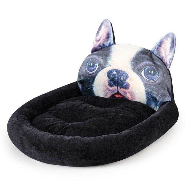 3D French Bulldog Pattern Dog Beds Cozy Soft Cushion