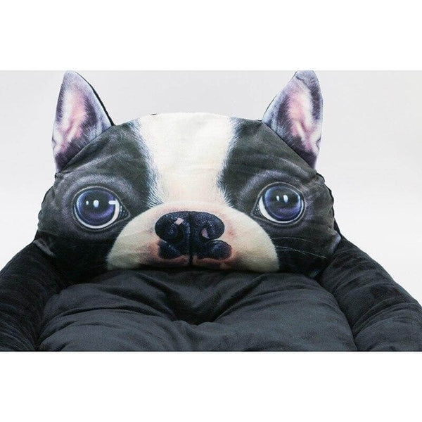 3D French Bulldog Pattern Dog Beds Cozy Soft Cushion