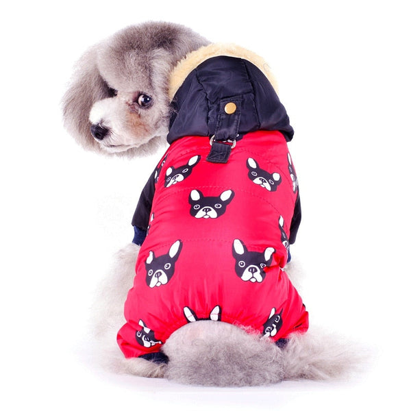 French Bulldog Costumes Warm Winter Snow Down Jacket, Coat For Dogs