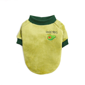 Warm Fleece Pet Clothes Cute Fruit & Vegetables Design Printed Shirts