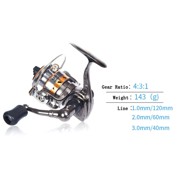 POWER Full Metal Mini Fishing Reel Small Spinning Reels