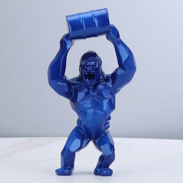 Barrel Gorilla Figurine - Blue Color