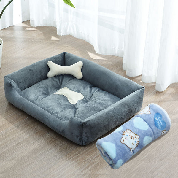 Super Soft Sofa Dog Beds Waterproof Bottom Soft Fleece Warm Bed For Dogs