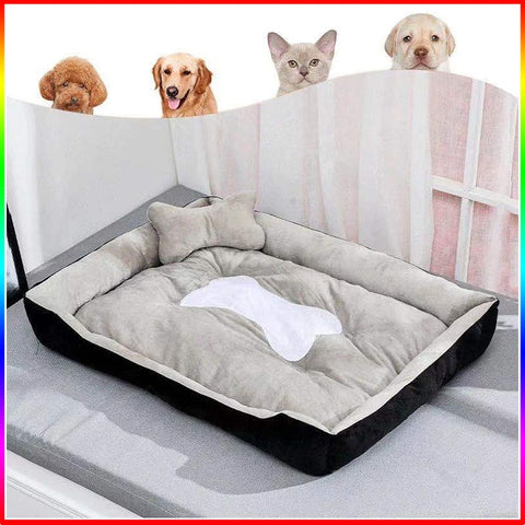 Super Soft Sofa Dog Beds Waterproof Bottom Soft Fleece Warm Bed For Dogs