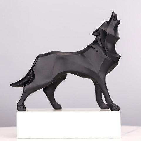 Howling Wolf Decor Statue