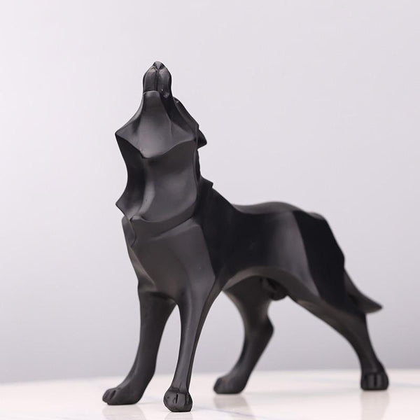 Howling Wolf Decor Statue