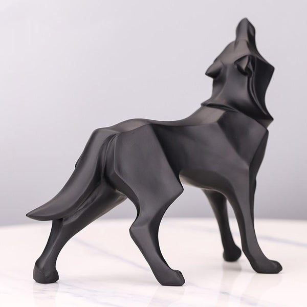 Howling Wolf Decor Statue