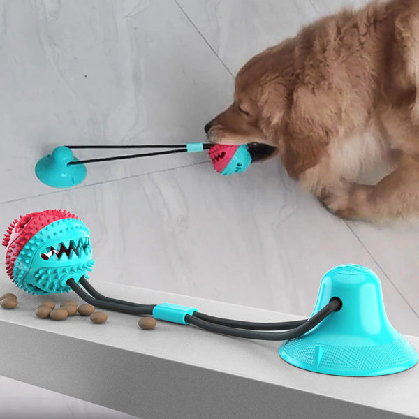 Interactive Dog Silicone Suction Cup Pulling Ball Toy