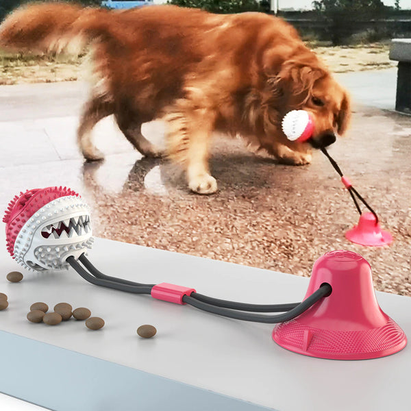 Interactive Dog Silicone Suction Cup Pulling Ball Toy