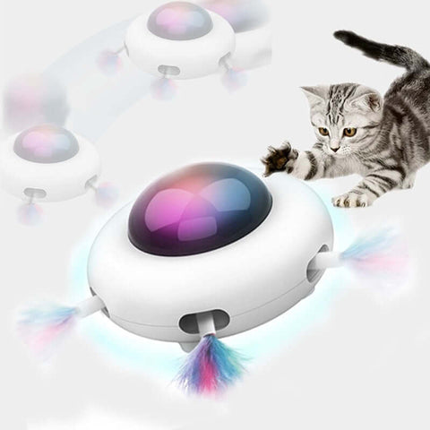 Automatic Cat Teaser Toy Interactive Electric Feather Teasing