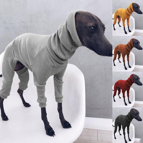 Knitted Greyhound Clothes Lightweight Jumpsuit for Medium Large Dogs