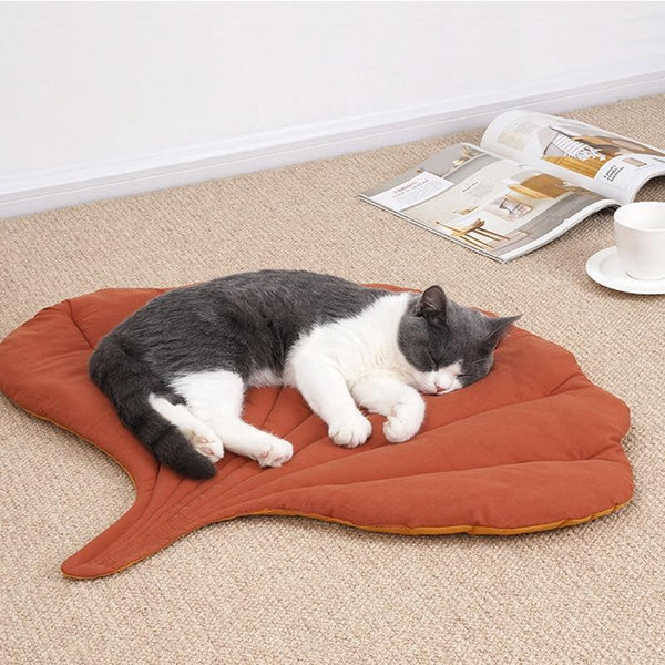 Leaf Shape Soft Dog, Cat Bed Mat Soft Pad, Machine Washable Mattress