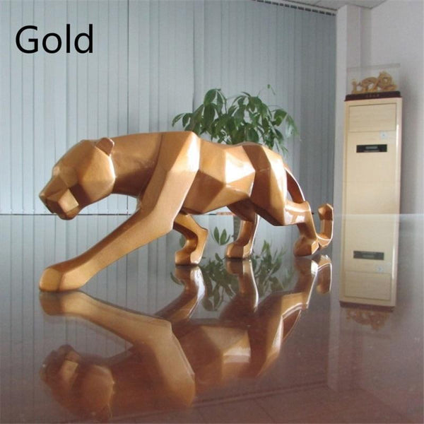 Leopard Figurine - Gold Color