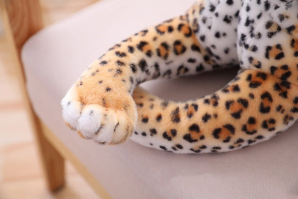 Lifelike Leopard Plush Toy Soft Stuffed Big Cat Doll 30-120cm