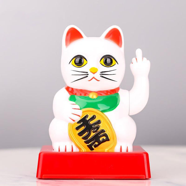 Lucky Cat with Attitude Fortune Figurine Home Decoration