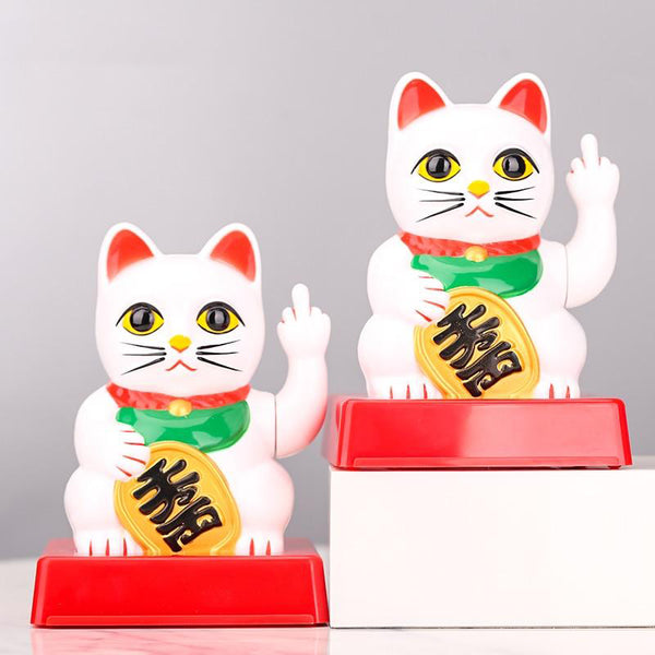 Lucky Cat with Attitude Fortune Figurine Home Decoration