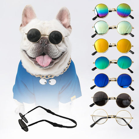 Oval Sunglasses For Dogs Pet Photo Prop Accessories Glasses