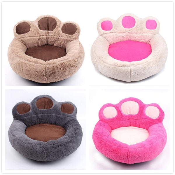 Paw Shape Dog, Cat Beds 4 Colors Pets Sleeping Bed Soft Cushion