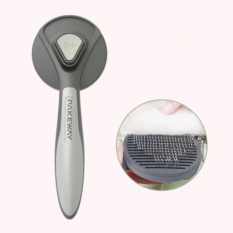Pet Hair Removal Grooming Comb Deshedding Brush Tool - Gray Color