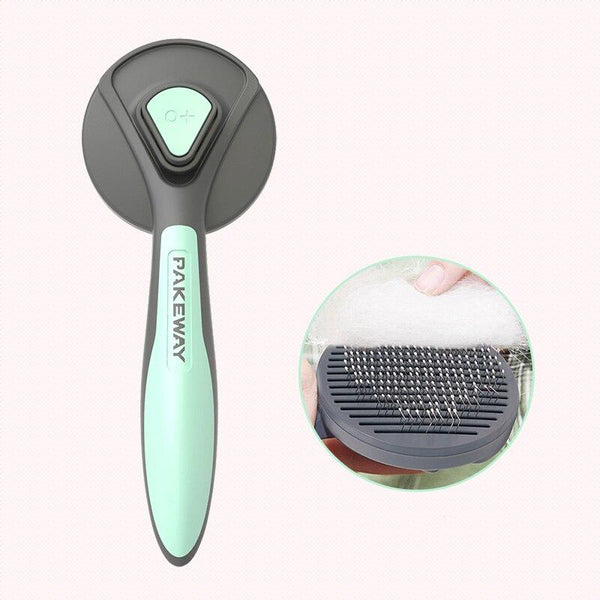 Pet Hair Removal Grooming Comb Deshedding Brush Tool - Green Color